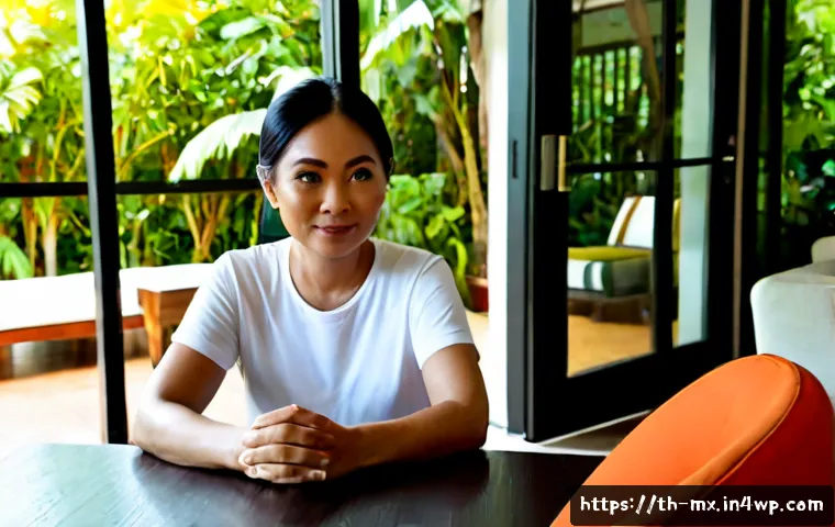 Home 29 비폭력 커뮤니케이션의 개인적 변화 - Photorealistic Thai woman in her 40s sitting calmly at a bright dining table in a modern Bangkok hom...